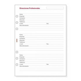 Recambios para agendas RECAMBIO AGENDA CATALAN FINOCAM R1051C OPEN 1000 155x215 DIRECCIONES PROFESIONALES 50h