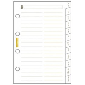 Recambios para agendas RECAMBIO AGENDA FINOCAM C175 CLASSIC 601 56x89 INDICE CARTULINA A-Z 12 PEST.