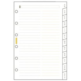 Recambios para agendas RECAMBIO AGENDA FINOCAM C375 CLASSIC 603 79x127 INDICE CARTULINA A-Z 12 PEST.