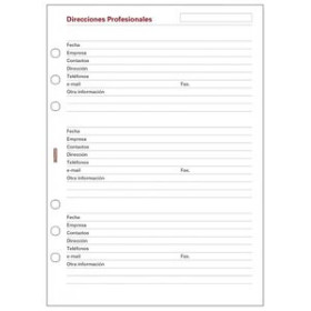 Recambios para agendas RECAMBIO AGENDA FINOCAM R1051 OPEN 1000 155x215 DIRECCIONES PROFESIONALES 50h