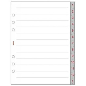 Recambios para agendas RECAMBIO AGENDA FINOCAM R1072 OPEN 1000 155x215 SEPARADORES NUM.12+1