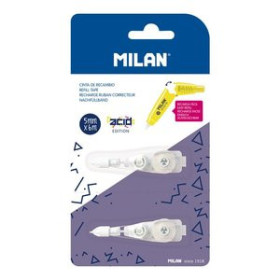 Correctores en cinta RECAMBIO CORRECTOR CINTA MILAN C/PULSADOR 5 mm x 6 m BLISTER DE 2