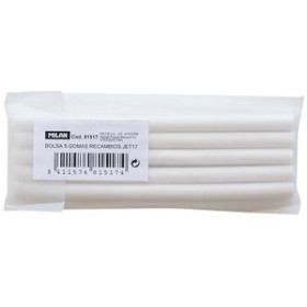 Gomas de borrar RECAMBIO GOMA MILAN JET ERASER BLISTER DE 5 UNIDADES