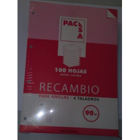 Recambio 4 taladros RECAMBIO PACSA A4 100h 90g 4 TALADROS PAUTA 2