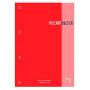 Recambio encolado 4 taladros RECAMBIO PACSA XBLOCK ENCOLADO A4 80h 90g 4 TALADROS CUADRIC.5x5 ROJO (1 color en rayado y banda)
