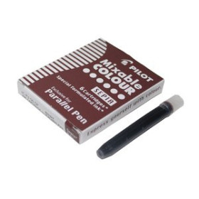 Tinta para estilográficas RECAMBIO PILOT PLUMA PARALLEL PEN SEPIA CAJA de 6