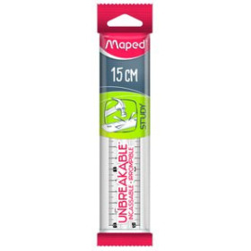 Instrumentos de medida REGLA MAPED STUDY 15 CM IRROMPIBLE TRANSPARENTE