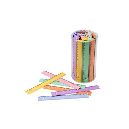 Instrumentos de medida REGLAS FAIBO PLASTICO PASTEL 16cm BOTE DE 100