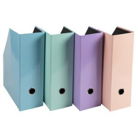 Revisteros de cartón REVISTERO CARTON EXACOMPTA 100mm COLORES SURTIDOS (4 colores: coral