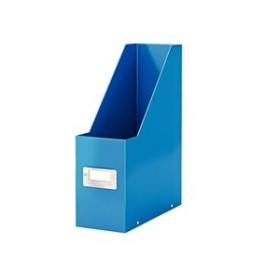 Revisteros de cartón REVISTERO CARTON LEITZ CLICK&STORE forrado A4 100mm PLEGABLE AZUL