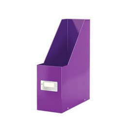 Revisteros de cartón REVISTERO CARTON LEITZ CLICK&STORE forrado A4 100mm PLEGABLE VIOLETA