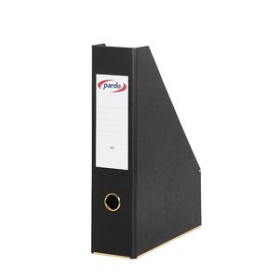 Revisteros de cartón REVISTERO CARTON PARDO FORRADO EXTRA 80mm NEGRO