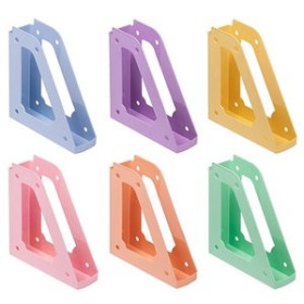 Revisteros plásticos y metálicos REVISTERO PLASTICO FAIBO SURTIDO PASTEL CAJA DE 10