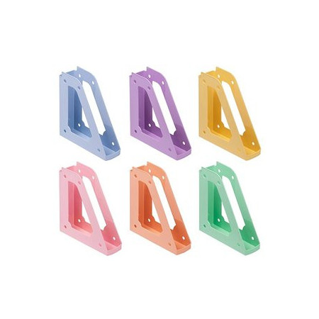 Revisteros plásticos y metálicos REVISTERO PLASTICO FAIBO SURTIDO PASTEL CAJA DE 10