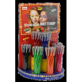 Rollers de tinta gel ROLLER GEL PENTEL MATTEHOP COLORES VIBRANTES EXPOSITOR de 96