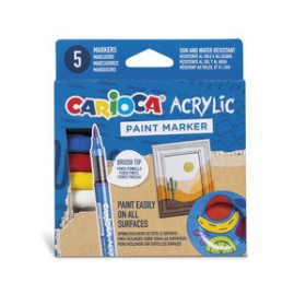 Rotuladores acrilicos ROTULADOR ACRILICO CARIOCA PAINT MARKER CAJA de 5