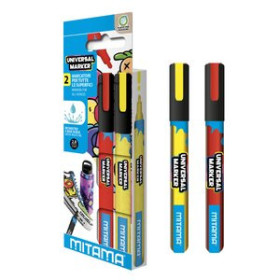Rotuladores acrilicos ROTULADOR ACRILICO MITAMA 2.5mm AMARILLO Y ROJO PACK de 2