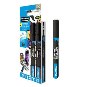 Rotuladores acrilicos ROTULADOR ACRILICO MITAMA 2.5mm NEGRO PACK de 2