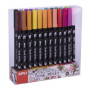 Rotuladores de colores ROTULADOR APLI DOBLE PUNTA ESTUCHE de 24 SURTIDOS