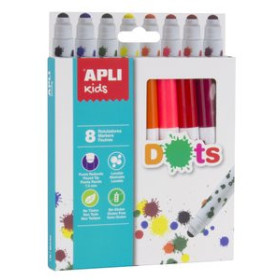 Rotuladores de colores ROTULADOR APLI DOTS   ESTUCHE de 8