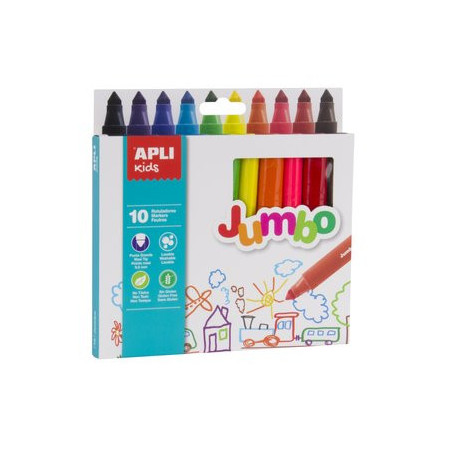 Rotuladores de colores ROTULADOR APLI JUMBO   ESTUCHE de 10