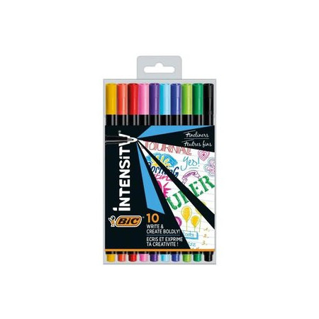 Rotuladores de fibra ROTULADOR BIC INTENSITY FINE BLISTER DE 10