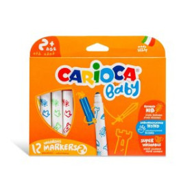 Rotuladores de colores ROTULADOR CARIOCA BABY MARKER ESTUCHE de 12