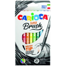 Rotuladores de colores ROTULADOR CARIOCA SUPER BRUSH (CALIGRAFIA) CAJA de 10