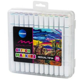 Rotuladores de colores ROTULADOR CENTRUM MARKER PARA BOCETOS DOBLE PUNTA ESTUCHE de 36