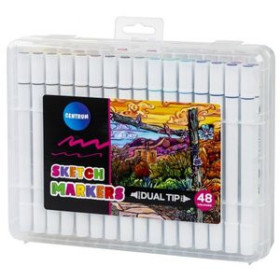 Rotuladores de colores ROTULADOR CENTRUM MARKER PARA BOCETOS DOBLE PUNTA ESTUCHE de 48