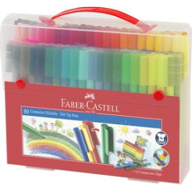 Rotuladores de colores ROTULADOR FABER CASTELL CONNECTOR MALETIN DE 80