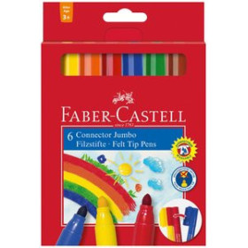 Rotuladores de colores ROTULADOR FABER CONNECTOR PENS JUMBO CAJA de 6