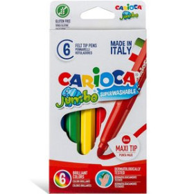 Rotuladores de colores ROTULADOR FIBRA CARIOCA JUMBO ESTUCHE de 6