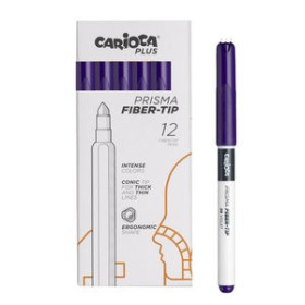 Rotuladores de colores ROTULADOR FIBRA CARIOCA PLUS CAJA de 12 VIOLETA