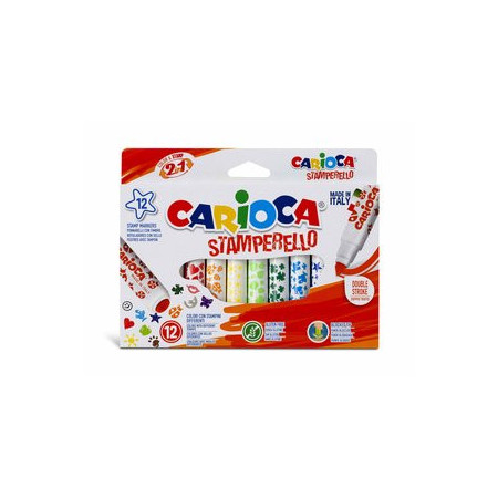 Rotuladores de colores ROTULADOR FIBRA CARIOCA STAMPERELLO CAJA de 12