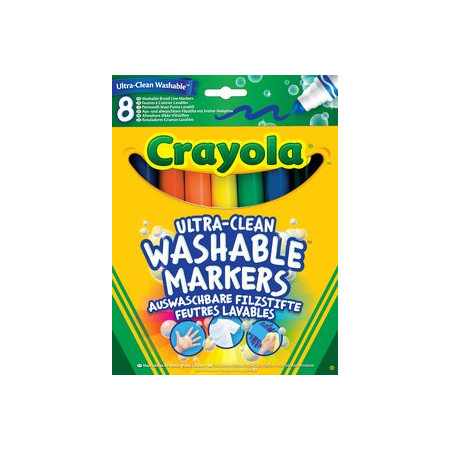 Rotuladores de colores ROTULADOR FIBRA CRAYOLA LAVABLE GRUESO CAJA de  8