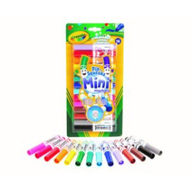 Rotuladores de colores ROTULADOR FIBRA CRAYOLA LAVABLE MINI PIP-SQUEAKS CAJA de 14