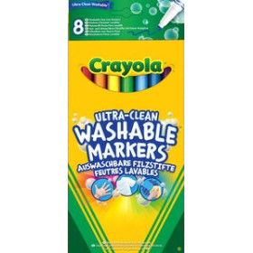 Rotuladores de colores ROTULADOR FIBRA CRAYOLA ULTRA LAVABLE PUNTA MAXI CAJA de 12