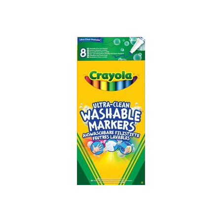 Rotuladores de colores ROTULADOR FIBRA CRAYOLA ULTRA LAVABLE PUNTA MAXI CAJA de 12