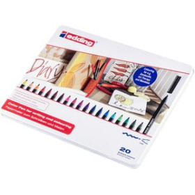 Rotuladores de colores ROTULADOR FIBRA EDDING 1300 CAJA de METAL de 20