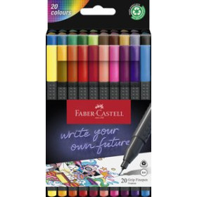 Rotuladores de colores ROTULADOR FIBRA FABER-CASTELL GRIP FINEPEN 1516 ESTUCHE de 20