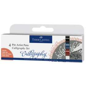 Rotuladores de fibra ROTULADOR FIBRA FABER-CASTELL PITT ARTIST PEN CALLIGRAPHY ESTUCHE DE 4 (blanco C