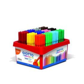 Rotuladores de colores ROTULADOR FIBRA GIOTTO TURBO COLOR SCHOOL PACK de 144 (12x12 col.)