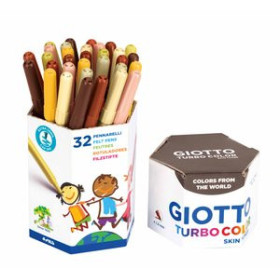 Rotuladores de colores ROTULADOR FIBRA GIOTTO TURBO COLOR SKIN TONES BOTE CARTON DE 32