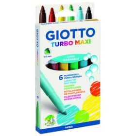 Rotuladores de colores ROTULADOR FIBRA GIOTTO TURBO MAXI  ESTUCHE de  6