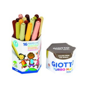 Rotuladores de colores ROTULADOR FIBRA GIOTTO TURBO MAXI SKIN TONES ESTUCHE DE 16