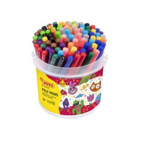 Rotuladores de colores ROTULADOR FIBRA JOVI  BOTE de 96 SURTIDOS