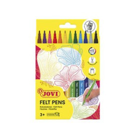Rotuladores de colores ROTULADOR FIBRA JOVI FELT PEN ESTUCHE de 12