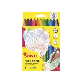 Rotuladores de colores ROTULADOR FIBRA JOVI FELT PEN ESTUCHE de 24