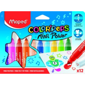 Rotuladores de colores ROTULADOR FIBRA MAPED COLOR´PEPS MINI JUMBO ESTUCHE de 12